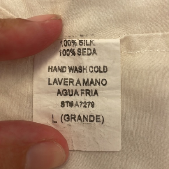 Interlúd Sleeveless Top Large White/ Off White Delicate Gently Worn Embroidery - Picture 8 of 8